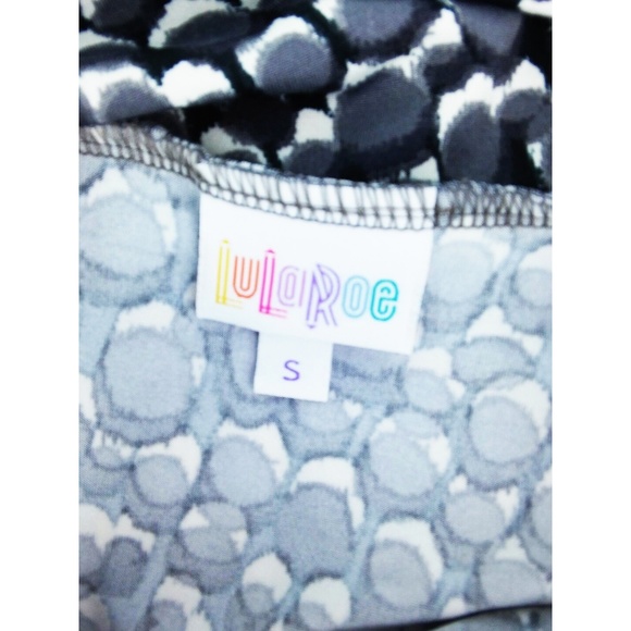 Lularoe Skirt Black Gray Print Sz Small  02088 - Picture 7 of 8